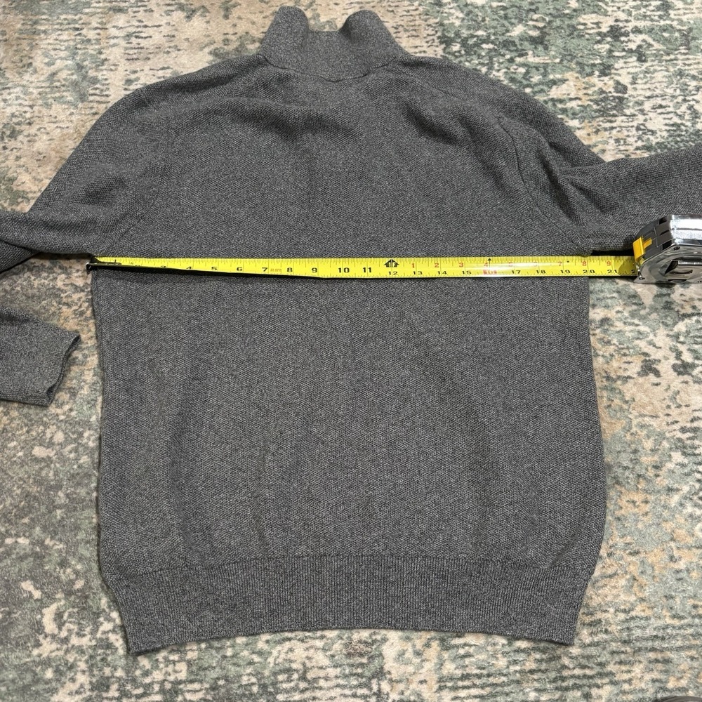 Polo Ralph Lauren Pima Cotton Grey 1/4 Zip Sweater sz Medium EUC - Picture 5 of 7